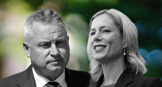 Tasmanian Premier Jeremy Rockliff and Labor's opposition leader Rebecca White (Image: AAP/Ethan James)