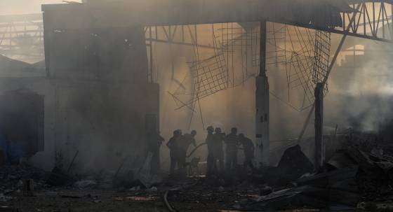 A destroyed building following an Israeli air strike in the Al-Zawaida neighborhood, Gaza (Image: EPA/Mohammed Saber)