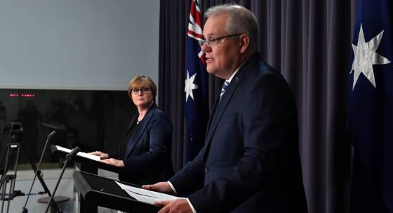 Linda Reynolds and Scott Morrison (Image: AAP/Mick Tsikas)