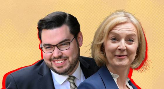 Bruce Lehrmann and Liz Truss (Images: AAP)