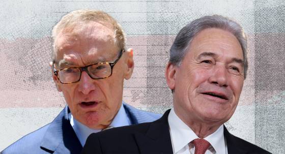 Former Australian foreign affairs minister Bob Carr and New Zealand Deputy Prime Minister Winston Peters (Images: AAP/Private Media)