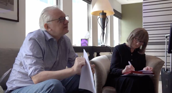 WikiLeaks founder Julian Assange at an undefined location, in a video released by WikiLeaks (Image: WikiLeaks/X)